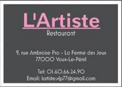 L'Artiste restaurant Vaux-Le-Pénil